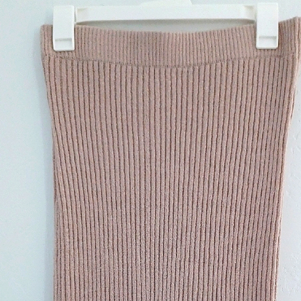 Cotton On Blush Pink Women's Ribbed Maxi Skirt X-Large - Picture 7 of 10
